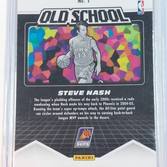 Steve Nash 2019-20 Panini Mosaic Old School Insert No.1 Phoenix Suns - Picture 2 of 2